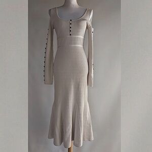 NWT David Koma Knit Open Shoulder Dress - sz L